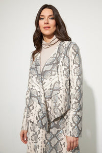 Shop Faux Suede Snakeskin Print Cover-up Style 223128 - Joseph Ribkoff
