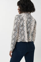 Shop Faux Suede Snakeskin Print Cover-up Style 223128 - Joseph Ribkoff