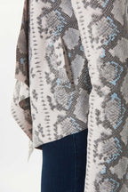 Shop Faux Suede Snakeskin Print Cover-up Style 223128 - Joseph Ribkoff