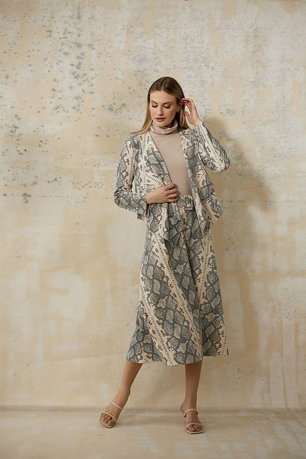 Shop Faux Suede Snakeskin Print Cover-up Style 223128 - Joseph Ribkoff
