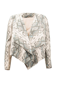 Shop Faux Suede Snakeskin Print Cover-up Style 223128 - Joseph Ribkoff