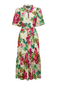 Shop Fleur Maxi Dress | Pink Floral - Cable Melbourne