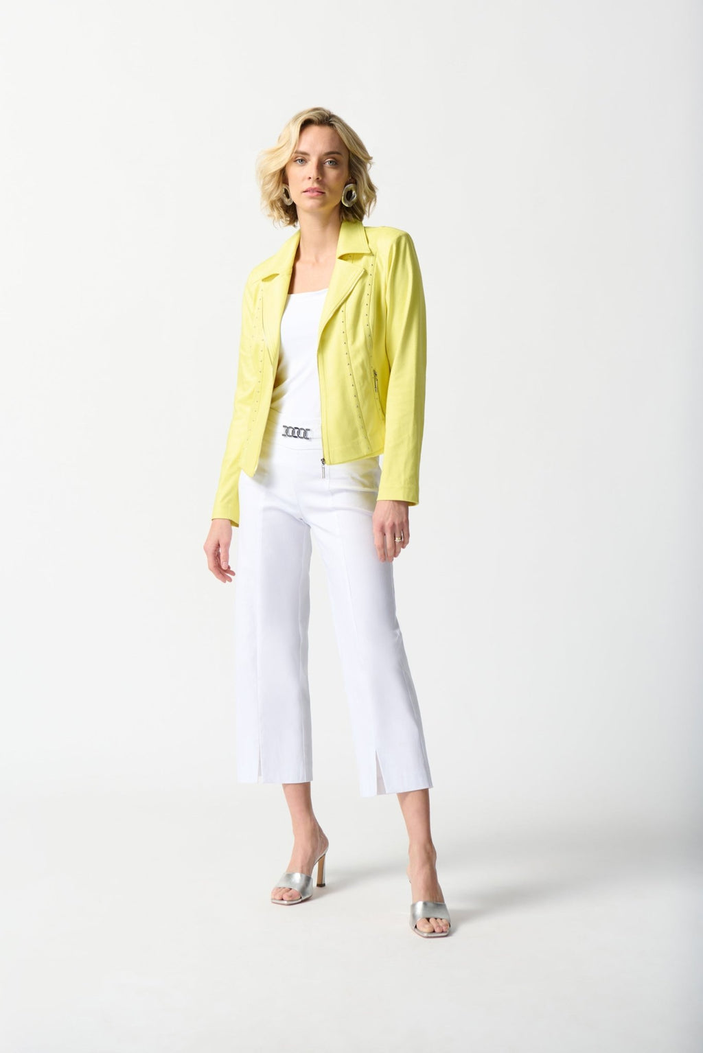 Shop Foiled Suede Jacket Style 242908 | Yellow - Joseph Ribkoff