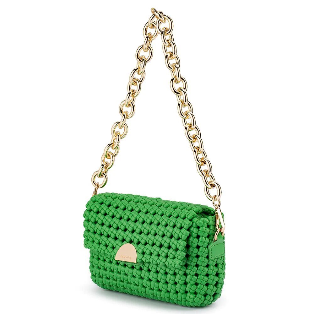 Shop Giselle Woven Shoulder Bag | Green - Olga Berg