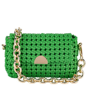 Shop Giselle Woven Shoulder Bag | Green - Olga Berg
