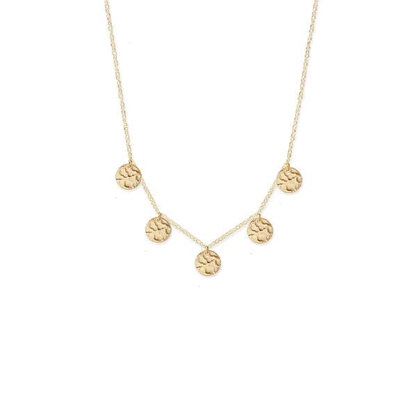 Shop Gold Scattered Jingle Necklace - Bianc