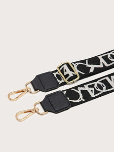 Shop Graphic Print Bag Strap in Black and White - Stella Rose Fashions
