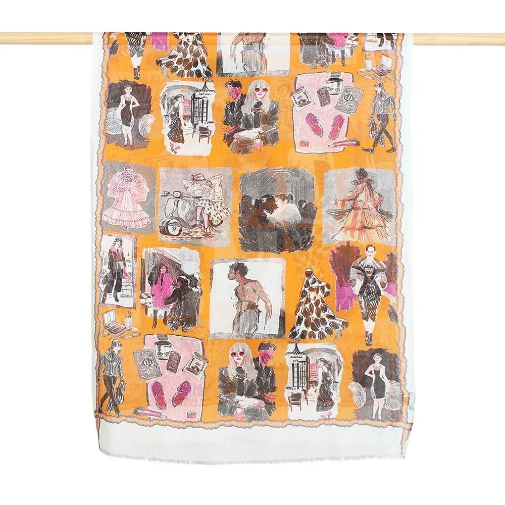 Shop Harper Retro Scarf | Tangerine - D-Lux