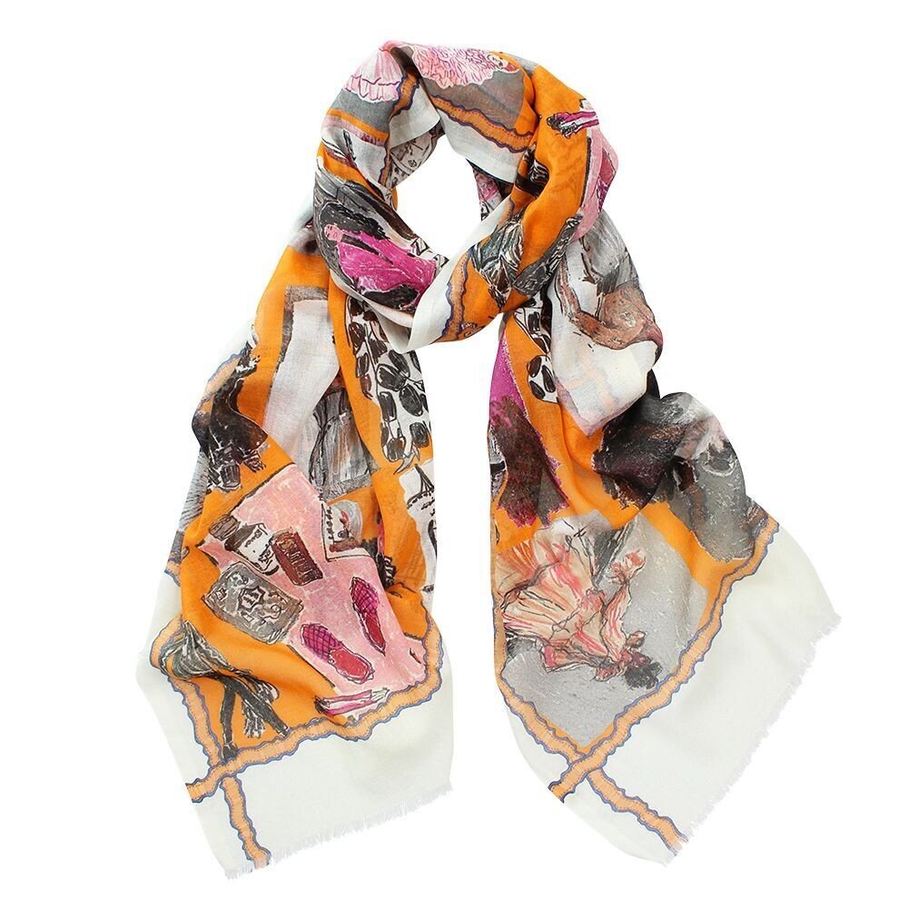 Shop Harper Retro Scarf | Tangerine - D-Lux