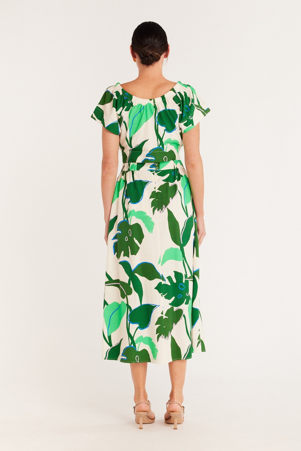 Shop Hayman Skirt | Green Palm Print - Cable Melbourne