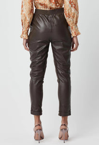 Shop Hemmingway Leather Pant │ Chocolate - ONCEWAS