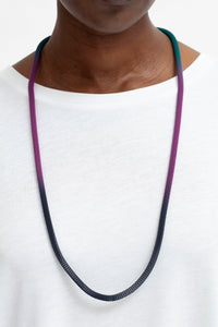 Shop Hessa Snake Chain Ombre Necklace | Fuchsia or Light Olive - Elk The Label