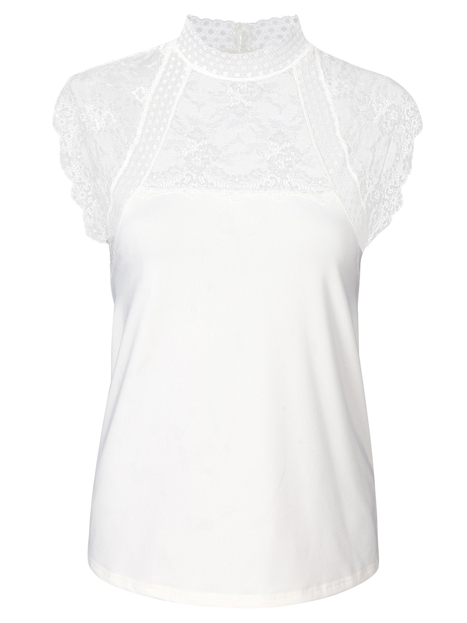 Shop High Neck Lace Bodice in Ivory or Black - Rosemunde