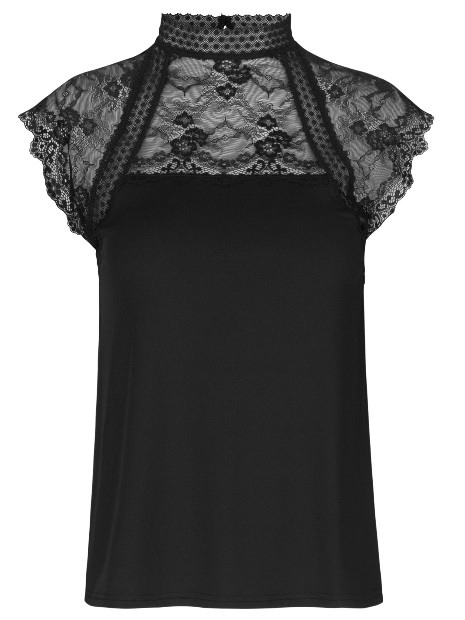 Shop High Neck Lace Bodice in Ivory or Black - Rosemunde