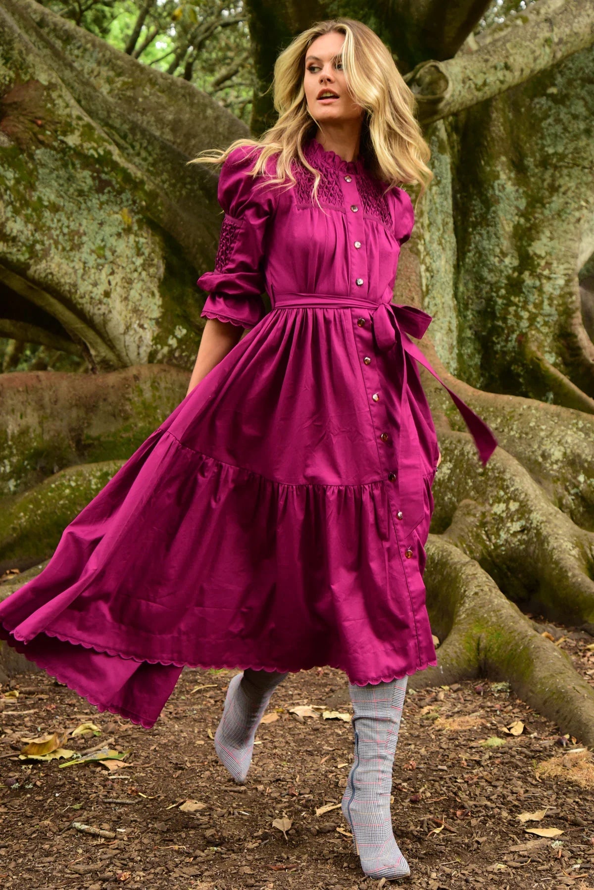 Shop Honey I’m Home Dress | Magenta - Trelise Cooper