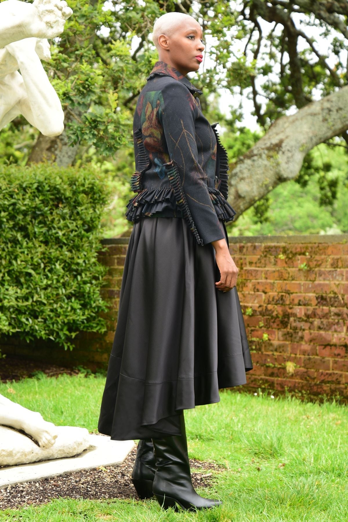 Shop How Bow Can You Go Satin Skirt | Black - Trelise Cooper