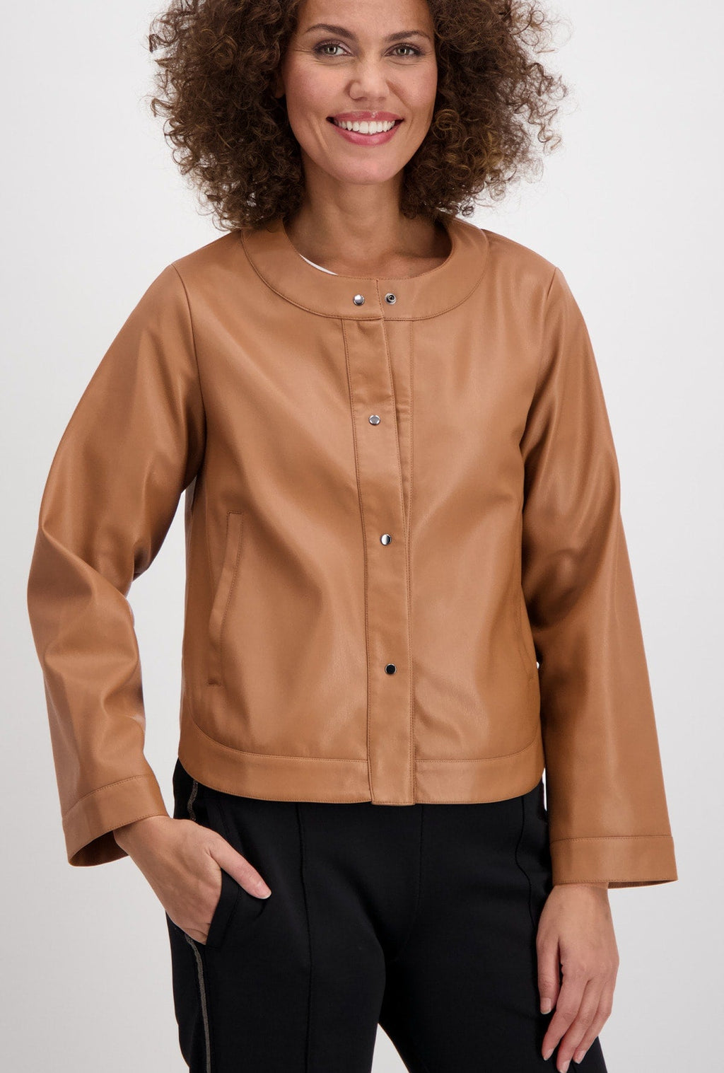 Shop Immitation Leather Jacket - Monari