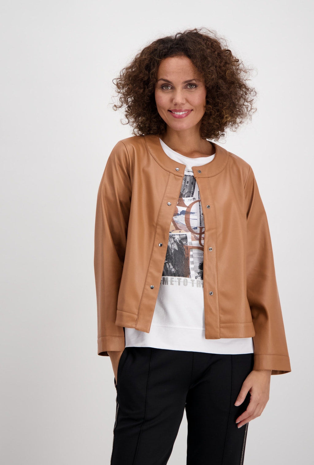 Shop Immitation Leather Jacket - Monari