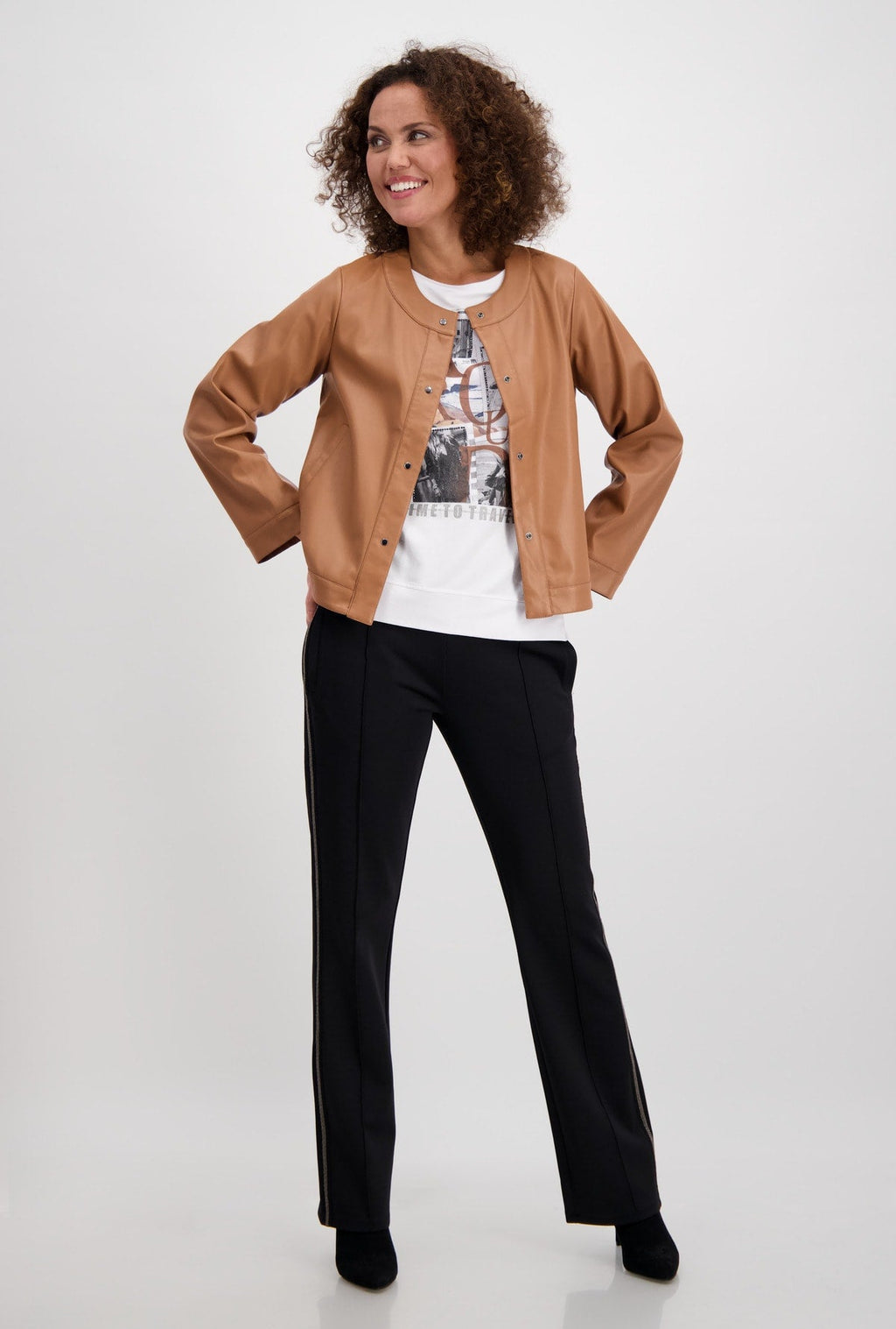 Shop Immitation Leather Jacket - Monari