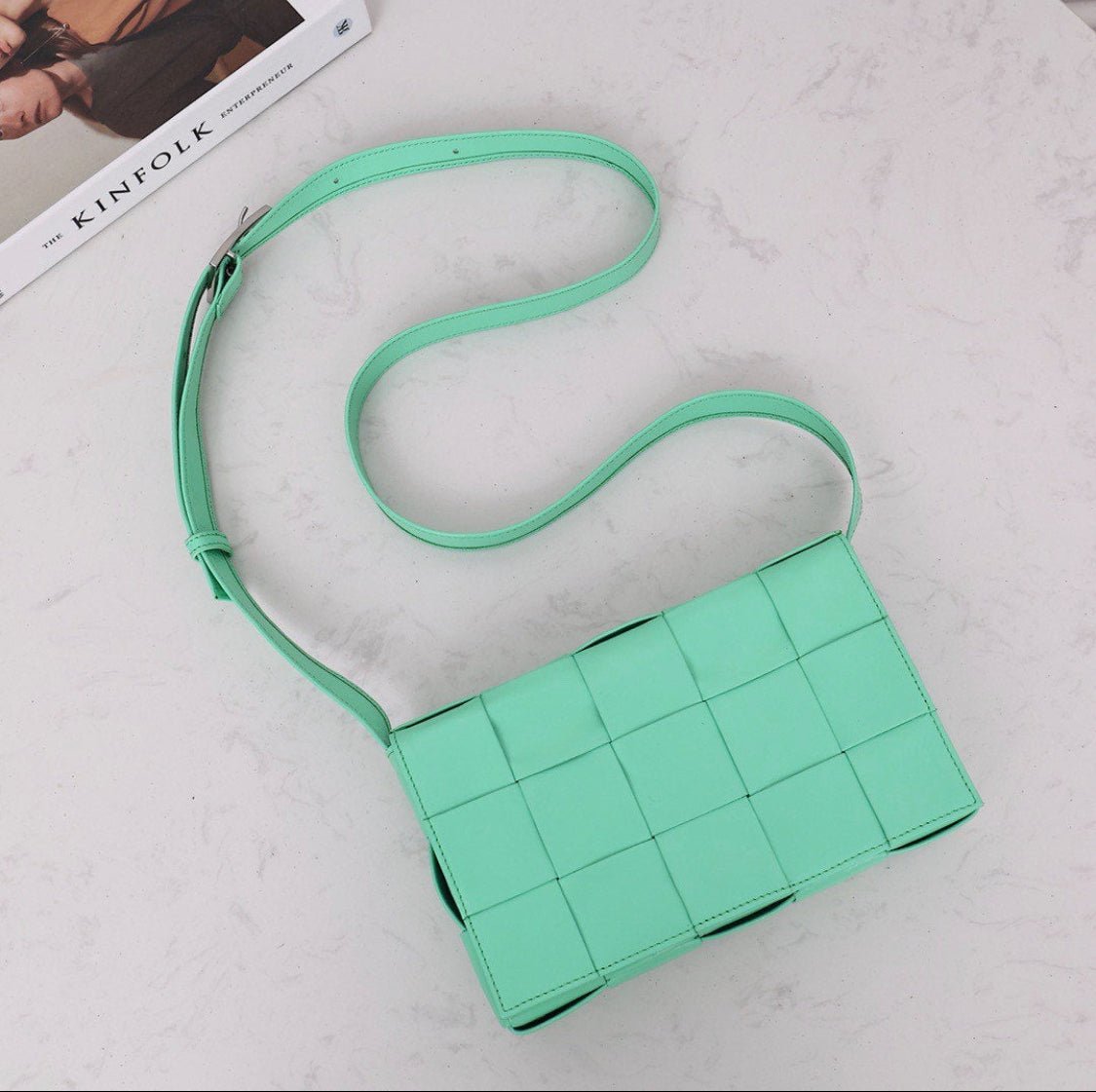 Shop Intrecciato Weave Leather Handbag - Stella Rose Fashions