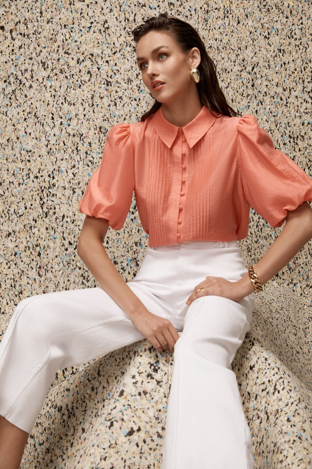 Shop Iris Blouse | Coral - Cable Melbourne