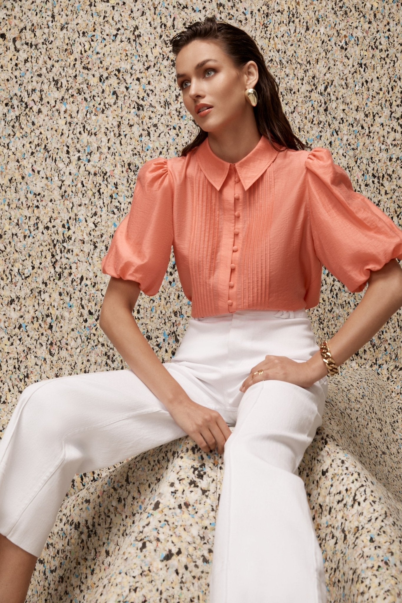 Shop Iris Blouse | Coral - Cable Melbourne