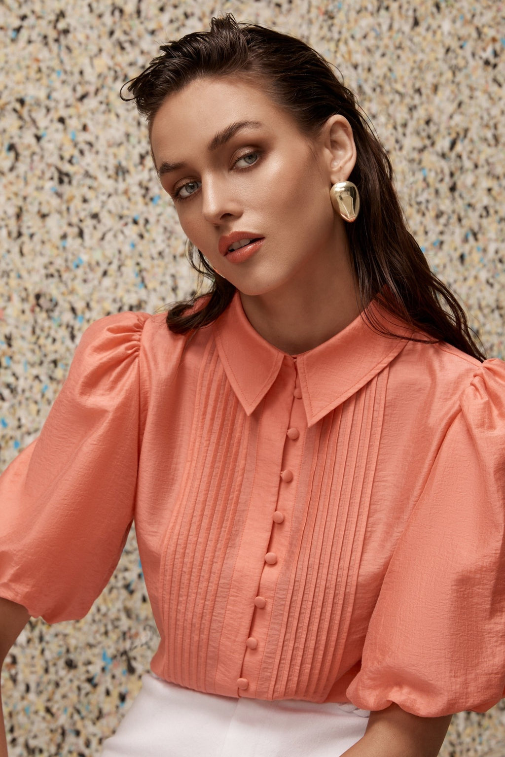 Shop Iris Blouse | Coral - Cable Melbourne