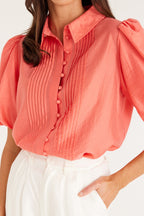 Shop Iris Blouse | Coral - Cable Melbourne