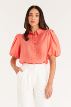 Shop Iris Blouse | Coral - Cable Melbourne