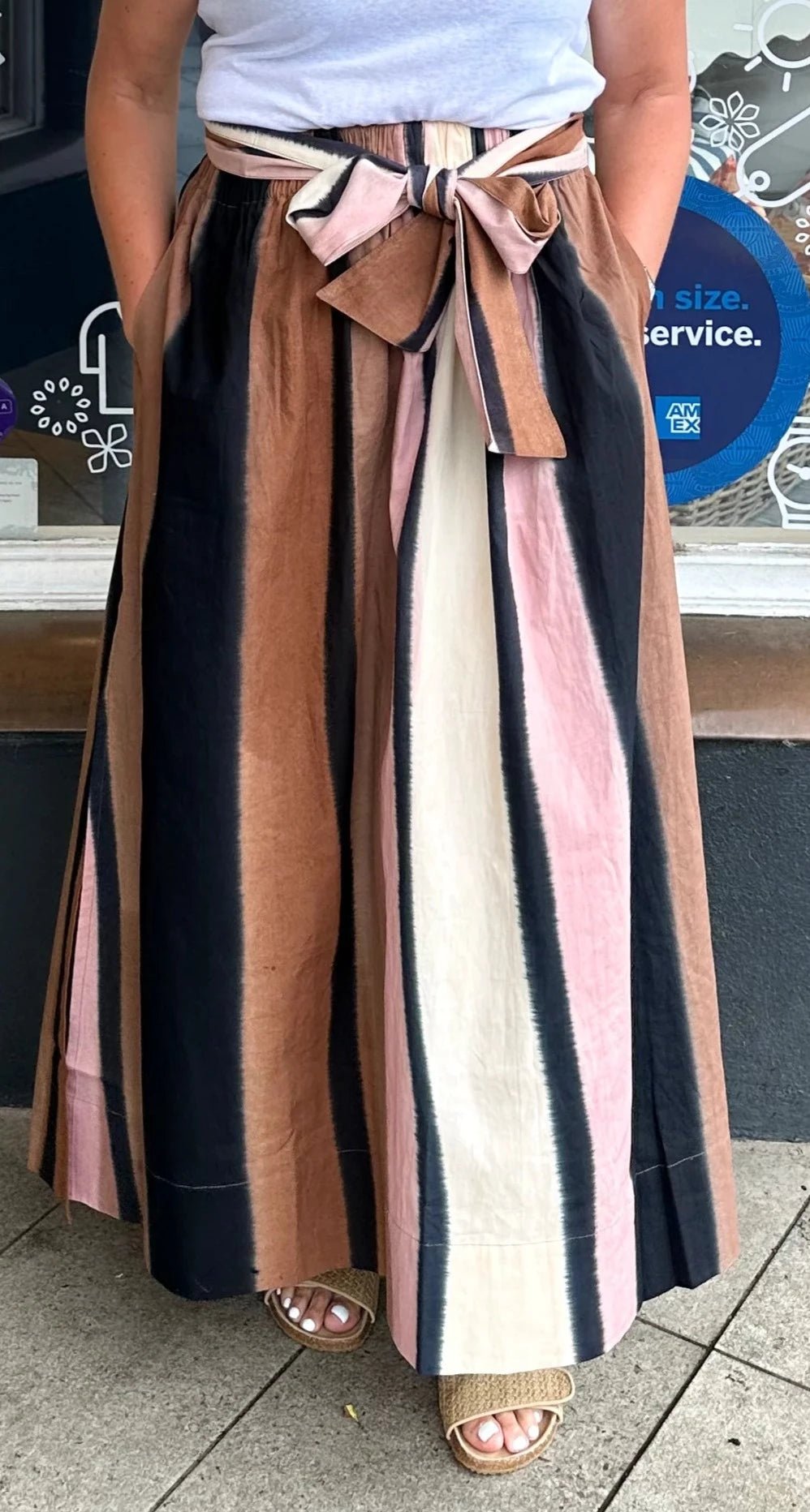 Shop Isabel Maxi Skirt | Campania Bold Stripe - Natasha The Label