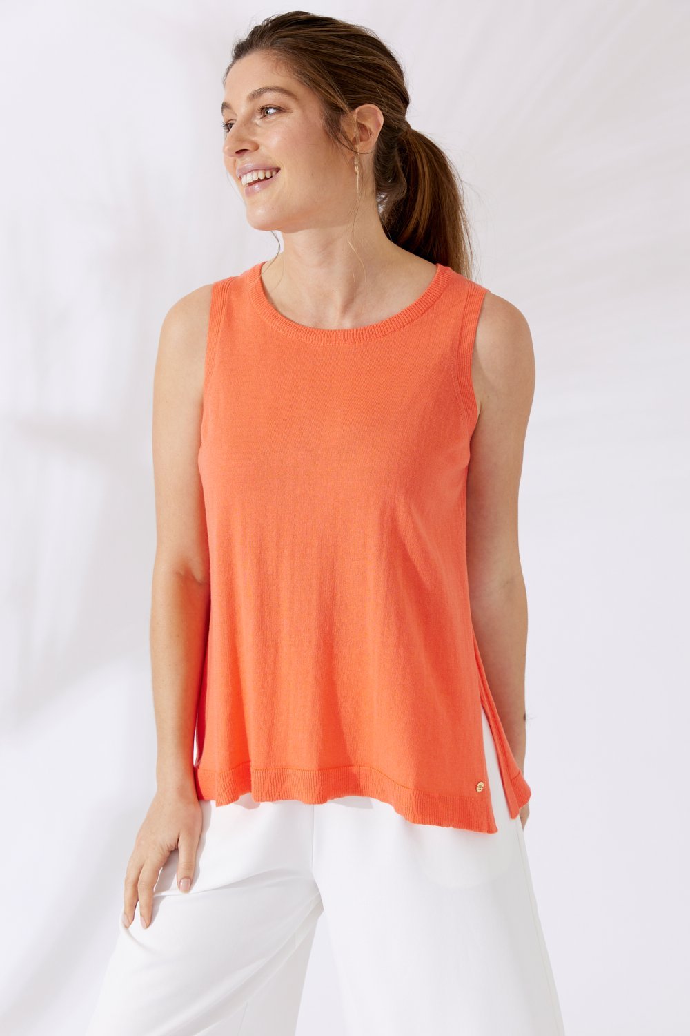 Shop Izzy Tank Top | Tangerine - Mia Fratino