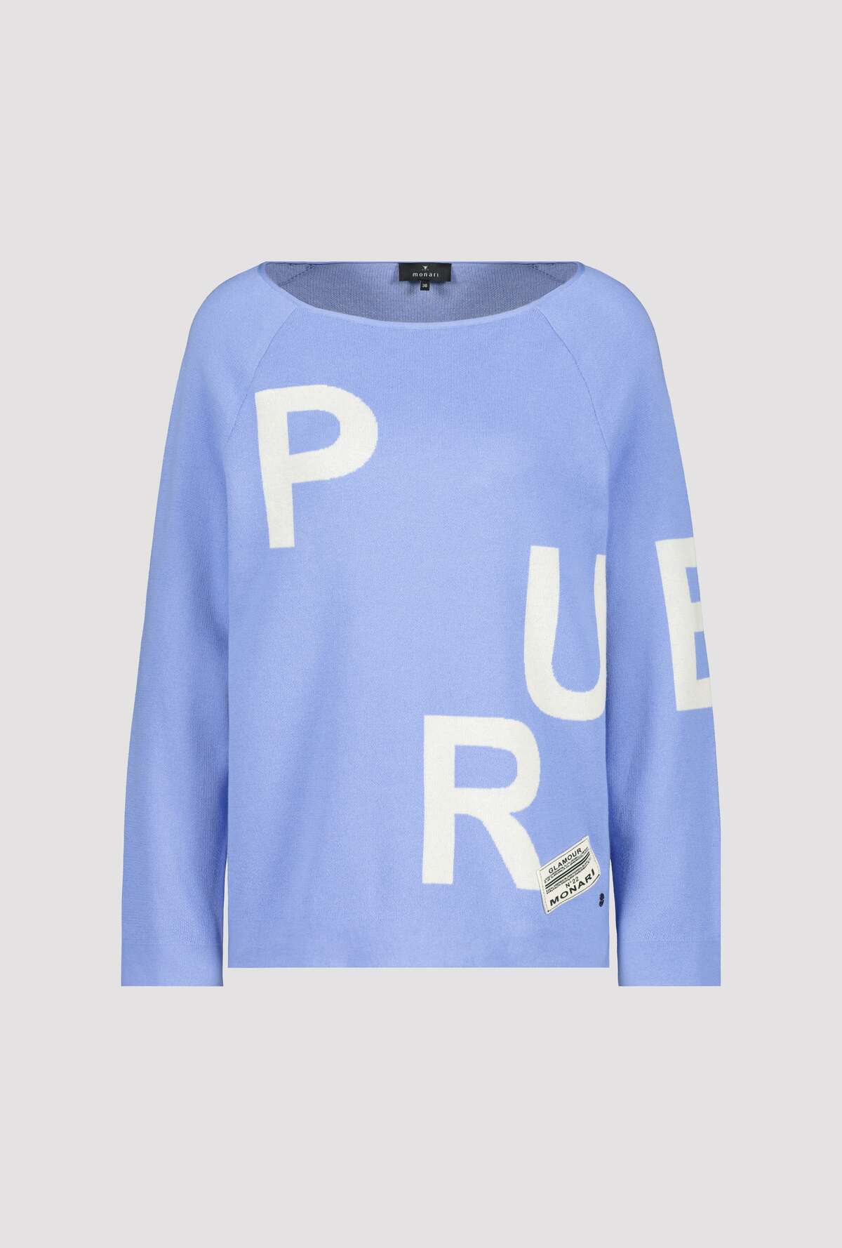 Shop Jacquard Lightweight Cotton Sweater | Blue - Monari
