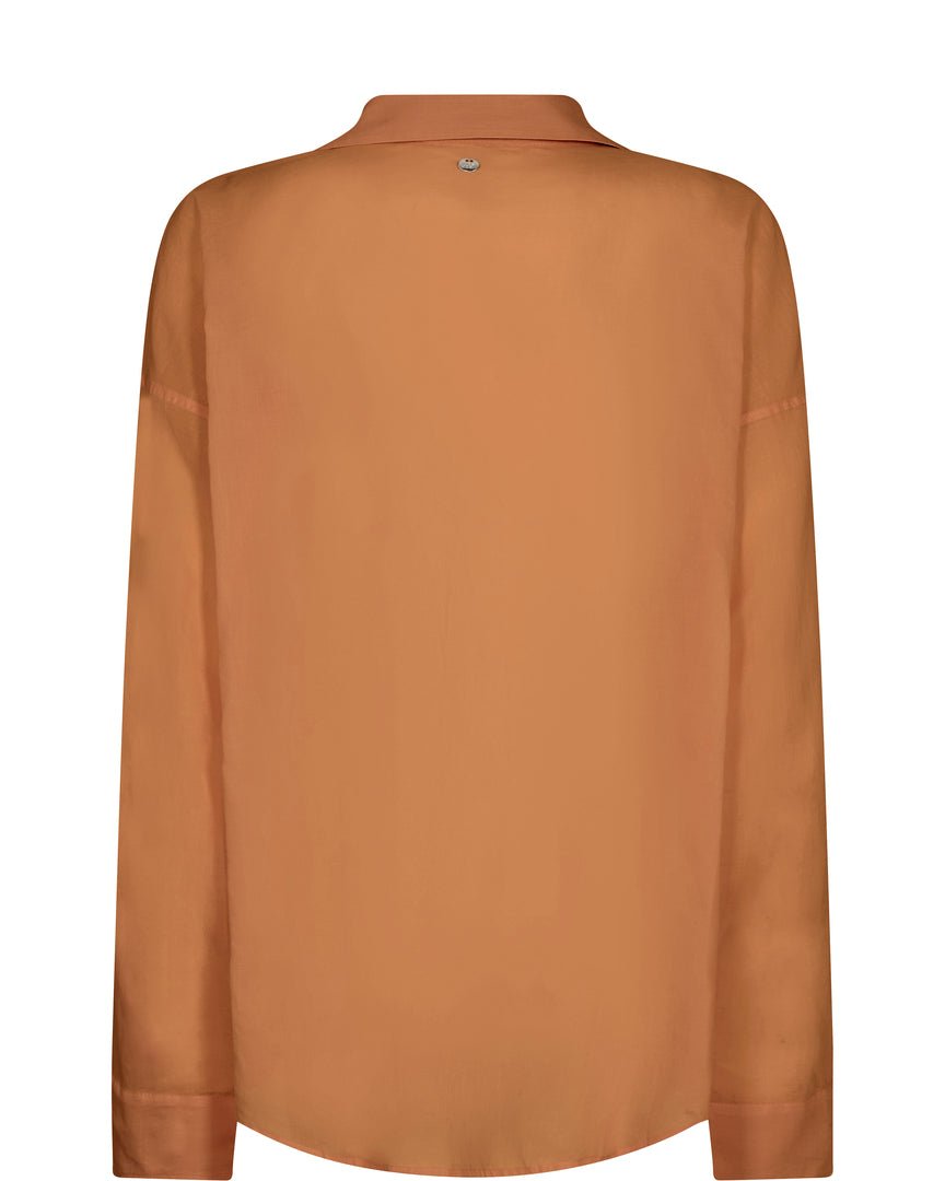 Shop Jelena Voile Shirt | Pecan Brown - Mos Mosh