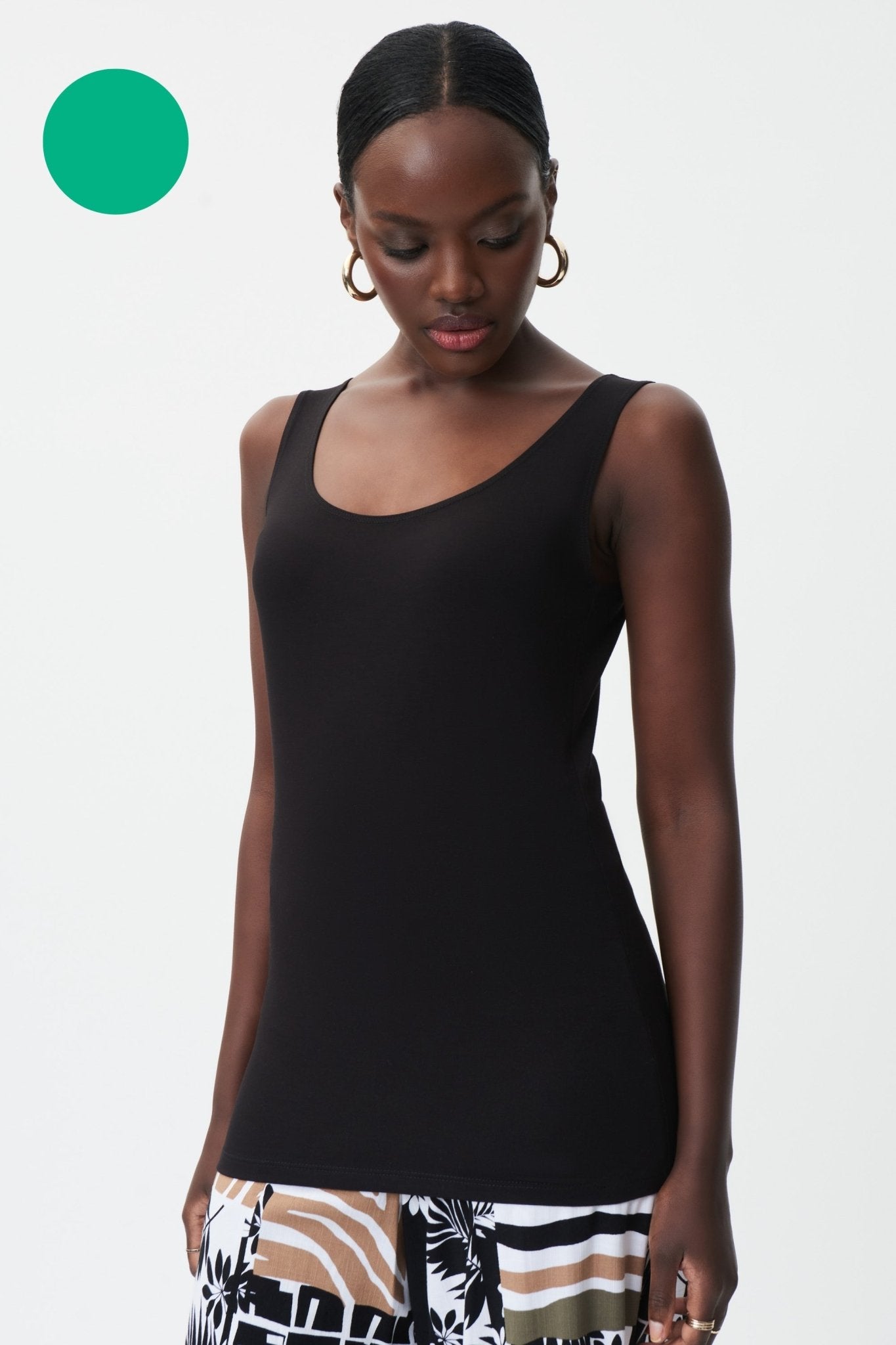 Shop Jersey Solid Sleeveless Tank Top Syle 232269 | Foliage Green - JOSEPH RIBKOFF