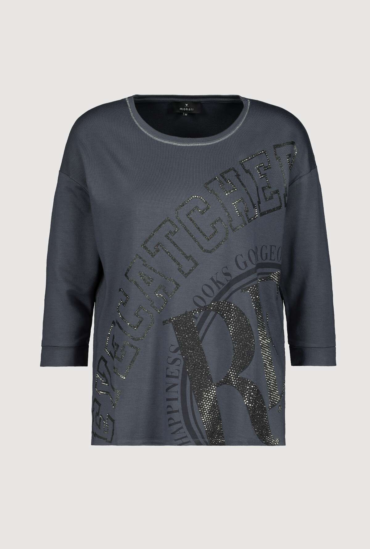 Shop Jersey T-Shirt with Rhinestones - Monari