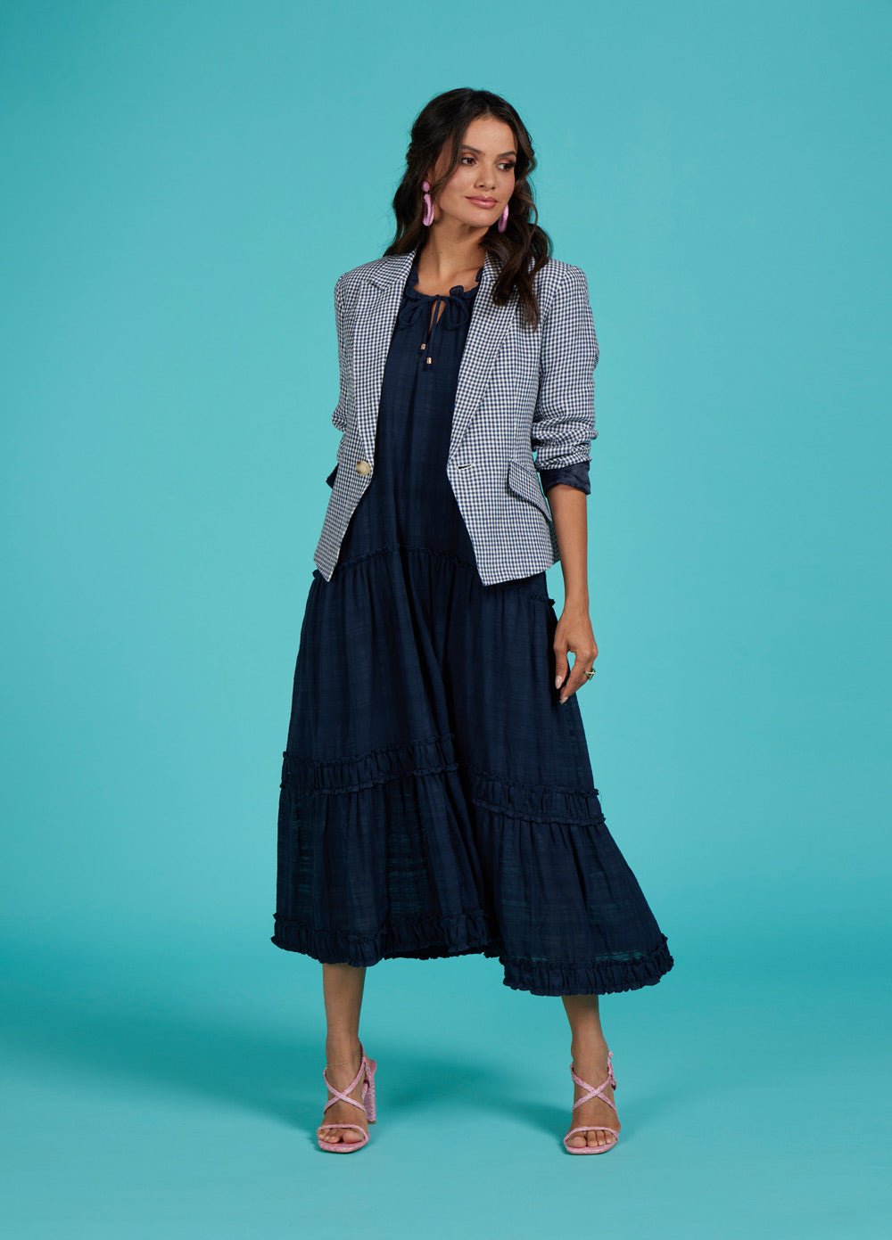 Shop Kidston Jacket | Indigo Check - Loobies Story