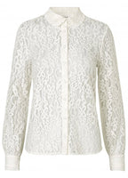 Shop Lace Shirt in Ivory - Rosemunde