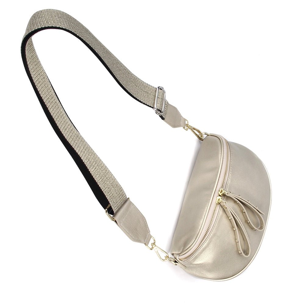 Shop Leather Bumbag with Adjustable Strap | Gold - Hi Ho & Co