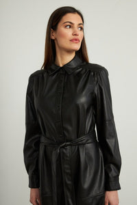 Shop Leatherette Shirt Dress Style 213953 - Joseph Ribkoff