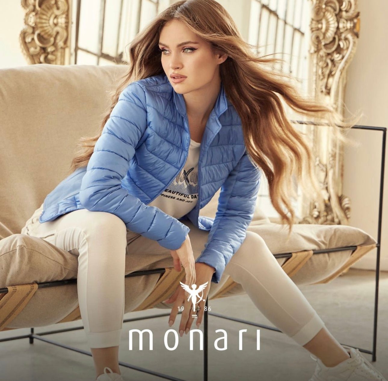 Shop Lightweight Quilted Puffer Jacket | Blue - Monari