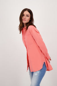 Shop LS Cotton Shirt | Grapefruit - Monari