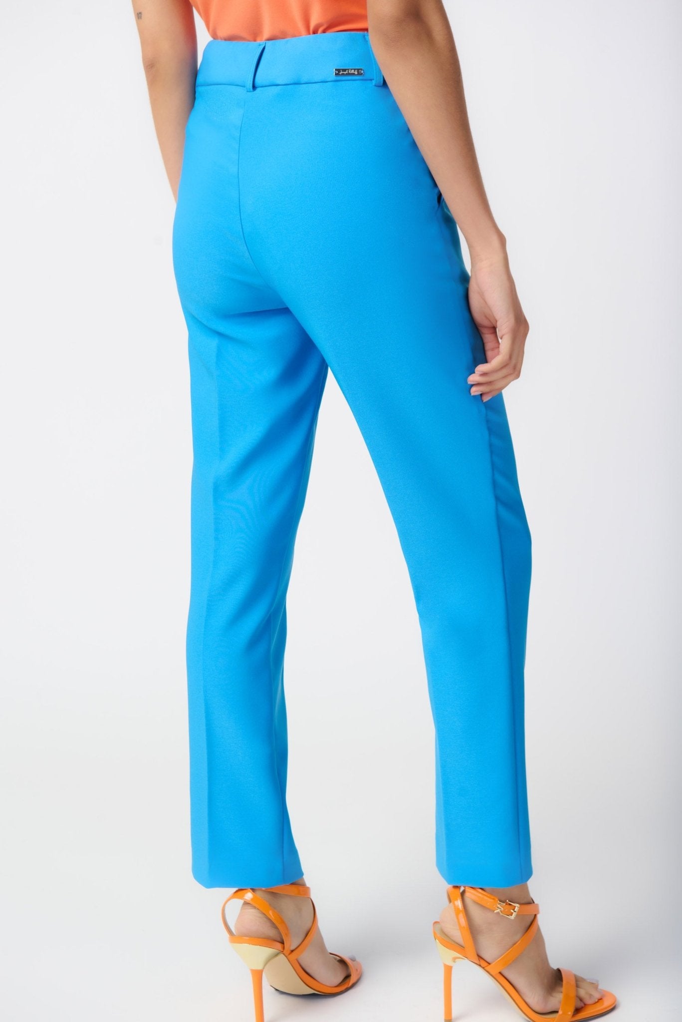 Shop Lux Twill Cropped Pants Style 241188 | French Blue - Joseph Ribkoff