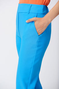 Shop Lux Twill Cropped Pants Style 241188 | French Blue - Joseph Ribkoff