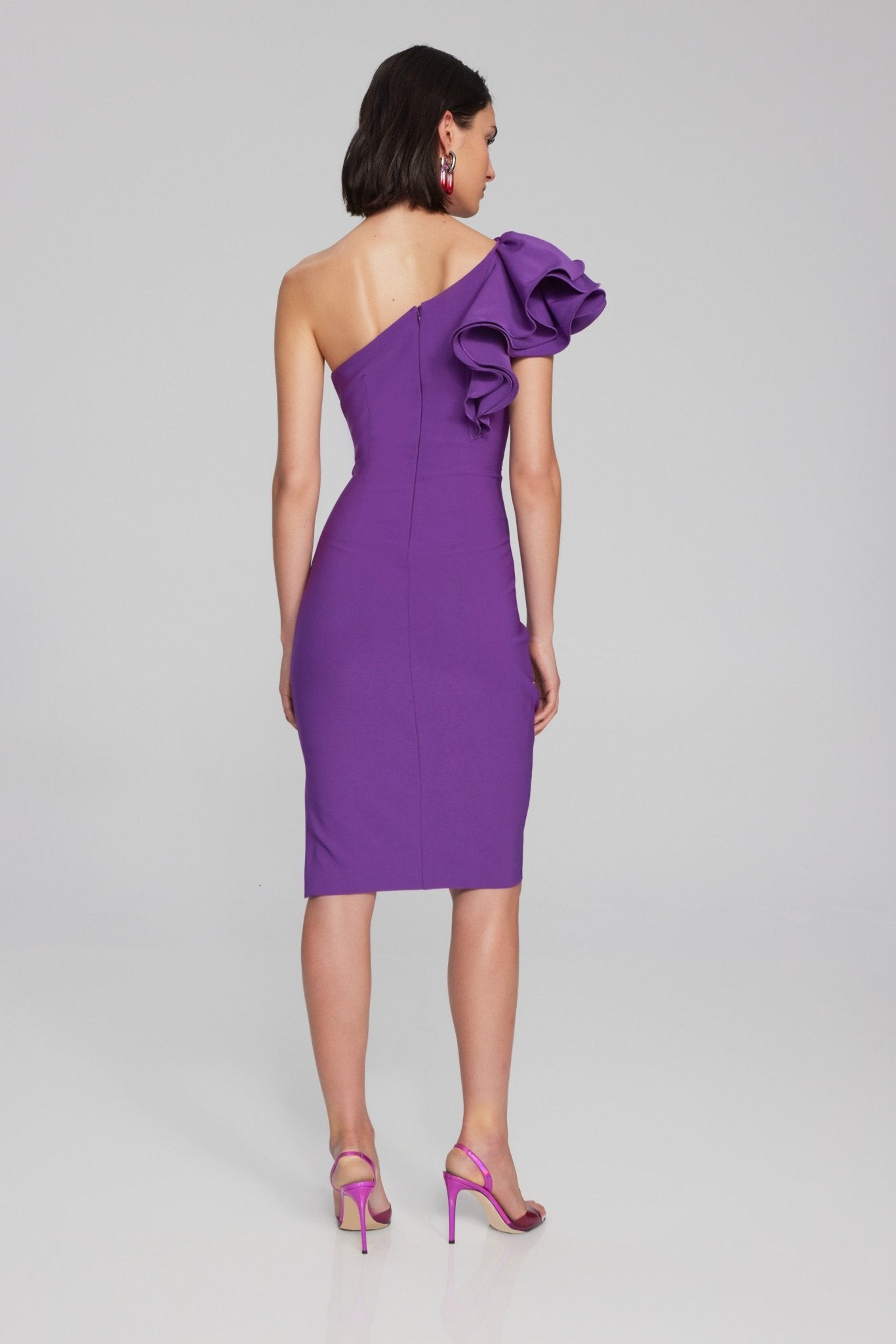 Shop Lux Twill One-Shoulder Sheath Dress Style 241755│ Majesty - Joseph Ribkoff