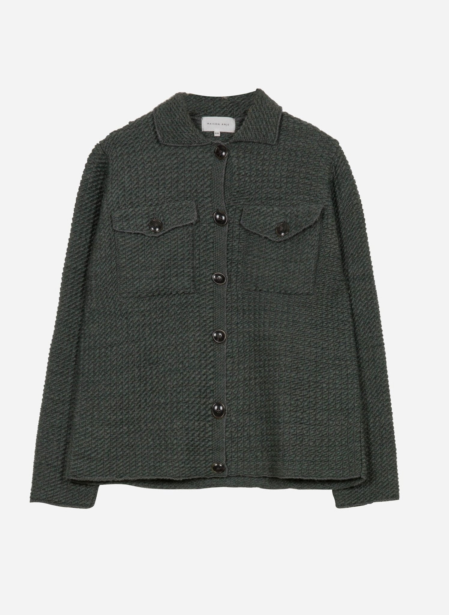 Shop Maison Anje Ledition Collar Button Cardigan - Maison Anje