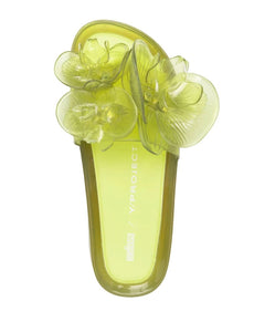 Shop Melissa Beach Slide Flower + Y/Project - Yellow Neon Clear - Melissa Shoes