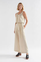 Shop Metalen Pant │ Gold Linen - Elk The Label