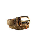 Monk Leather Miami Python Print Belt