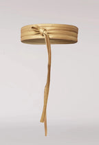 Shop Milton Leather Belt | Gold - ONCEWAS