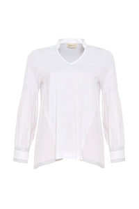 Shop Mixed Media Top | White - Madly Sweetly